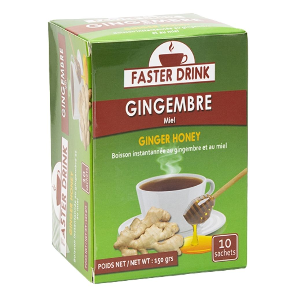 Faster Drink Boisson Instantanée - Gingembre Miel 150g