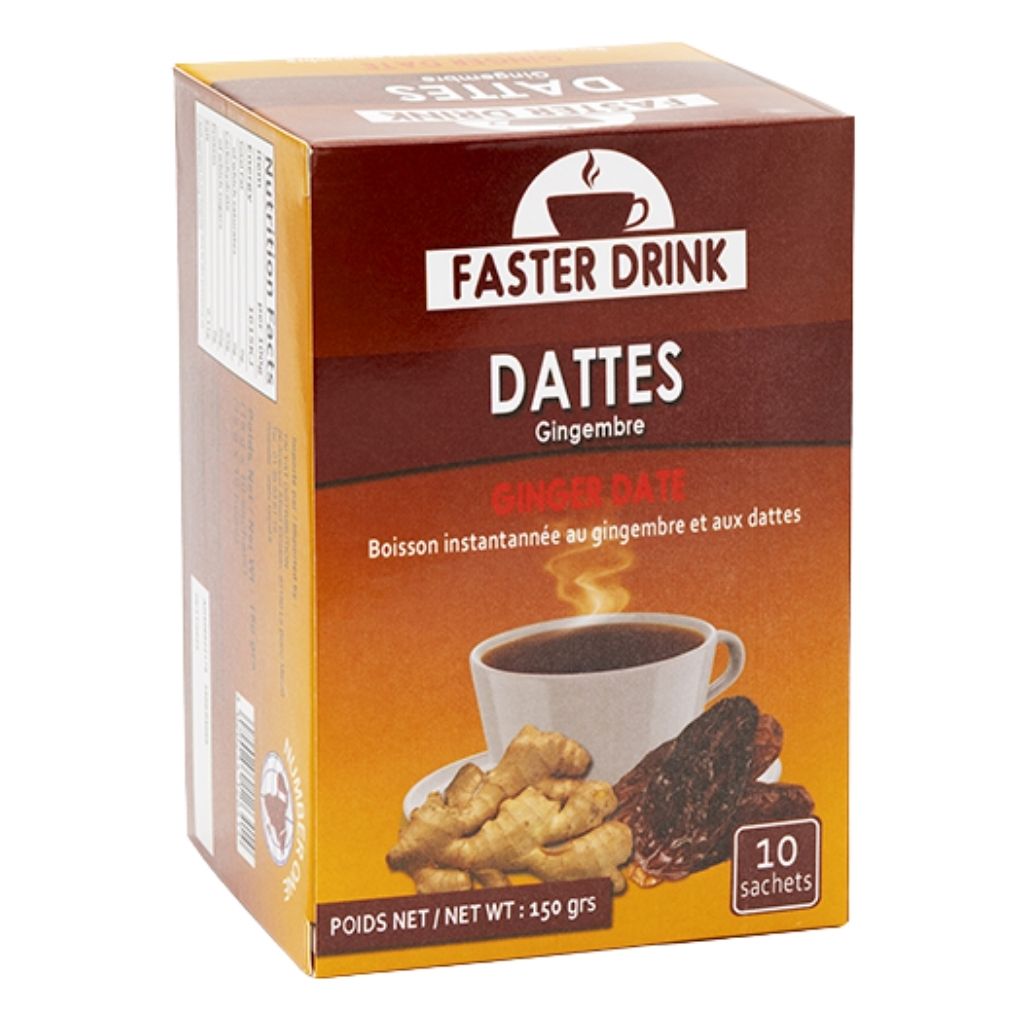 Faster Drink Boisson Instantanée - Dattes Gingembre 150g