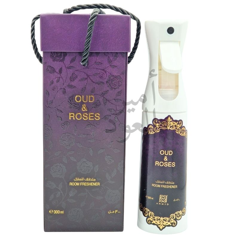 Désodorisant Oud & Roses Ahmed Al Maghribi 300ml Spray d’intérieur