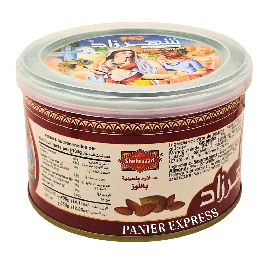 Chamia Halva Amandes Shehrazad 350g – Boîte métallique