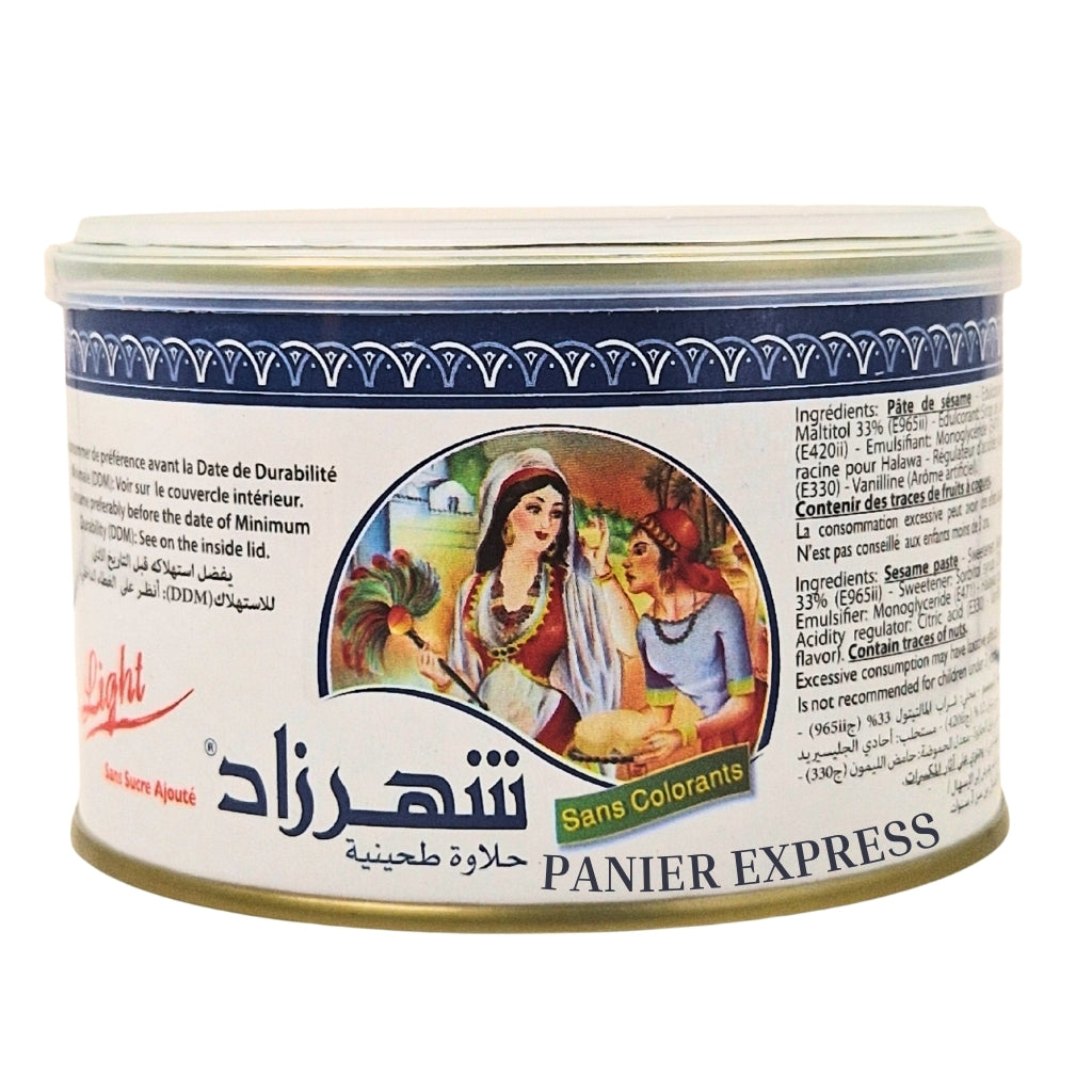 Chamía Halva Light Sans Sucre Shehrazad 350g – Boîte Métallique – Halva Sans Colorants