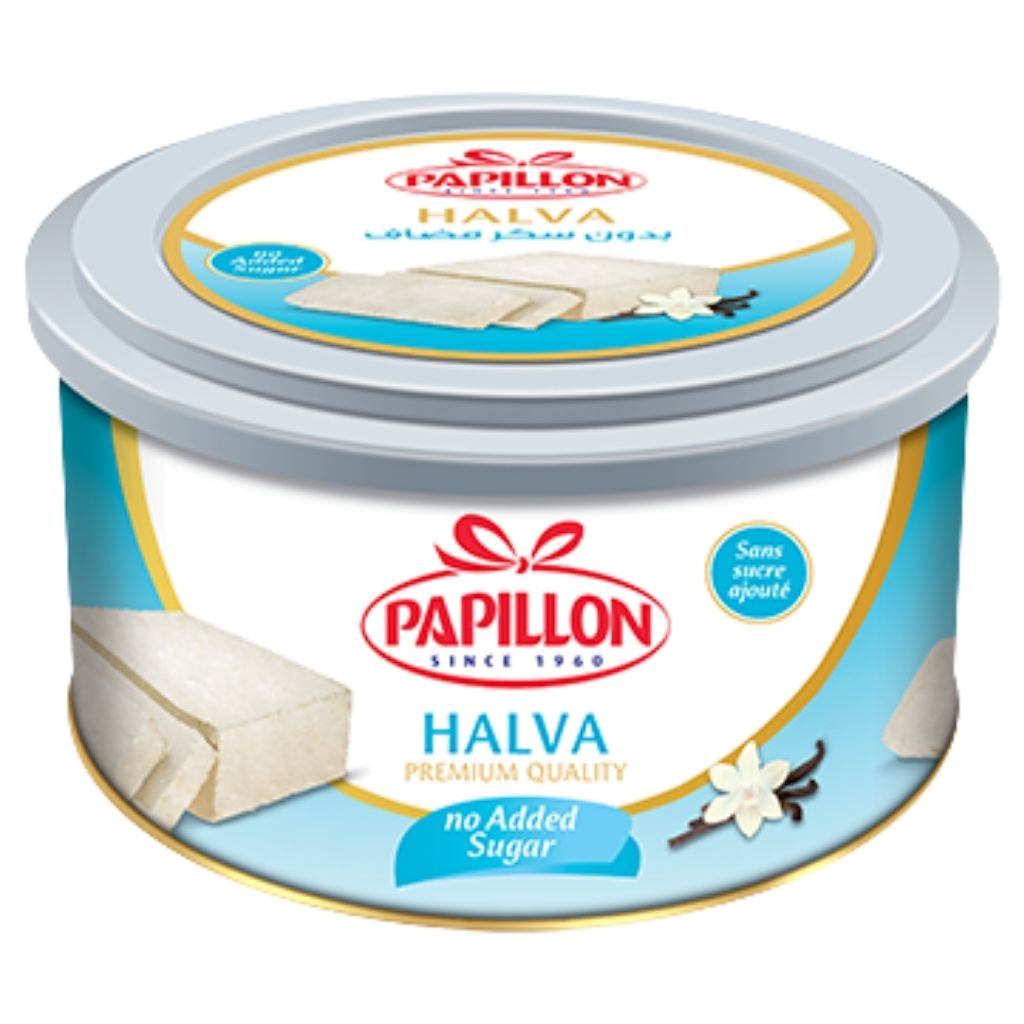 Chamia Halva Nature Light Sans Sucres – Papillon 350 g Boîte Métallique