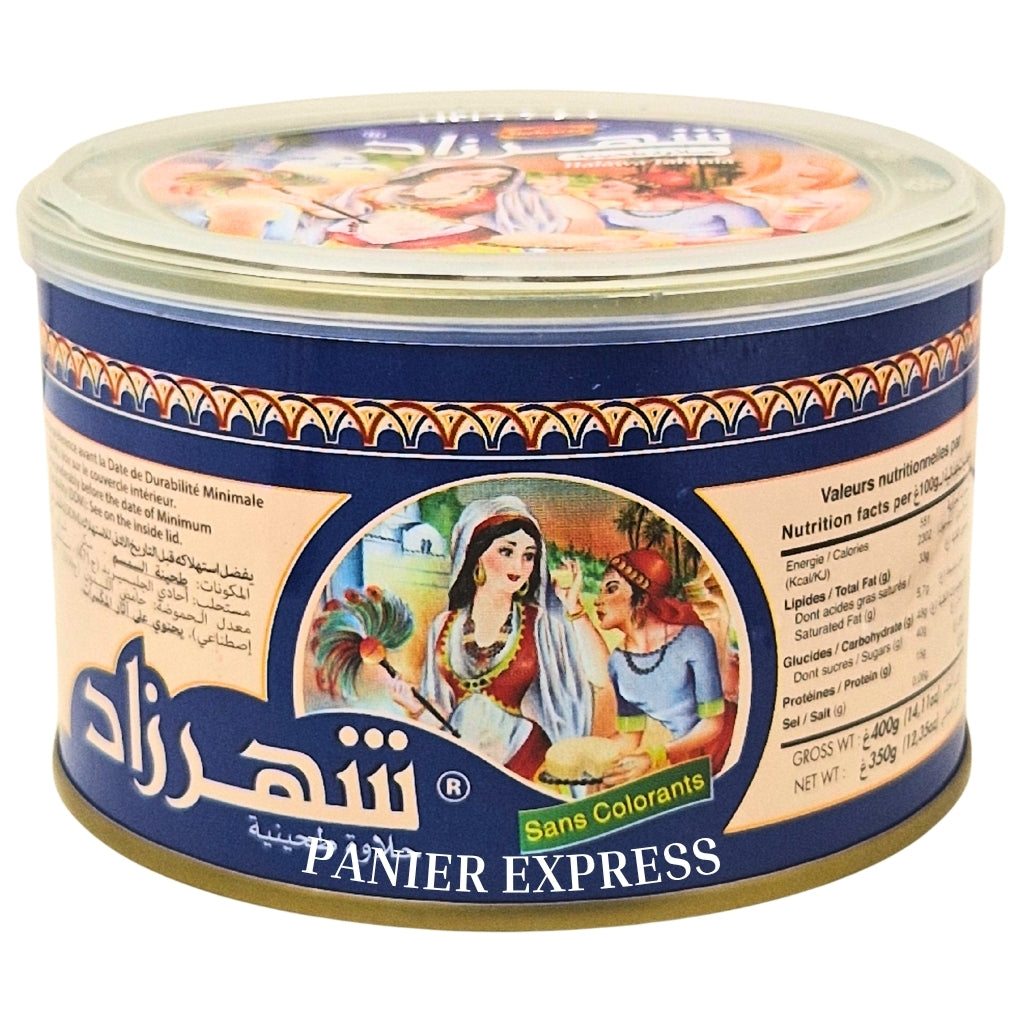 Chamía Halva Nature Shehrazad 350g – Boîte Métallique – Douceur Orientale Sans Colorants