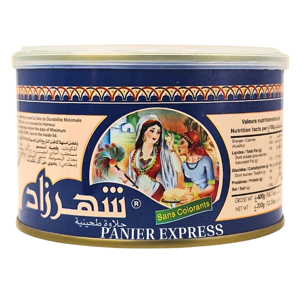 Chamía Halva Nature Shehrazad 350g – Boîte Métallique – Douceur Orientale Sans Colorants