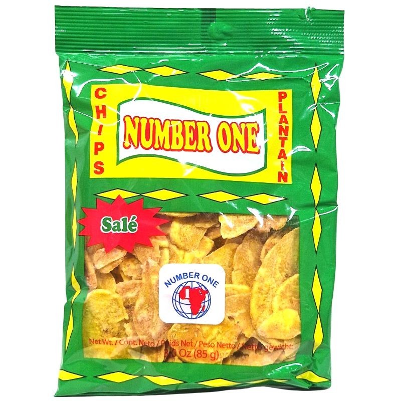 Chips de banane plantain salées 85G | NUMBER ONE