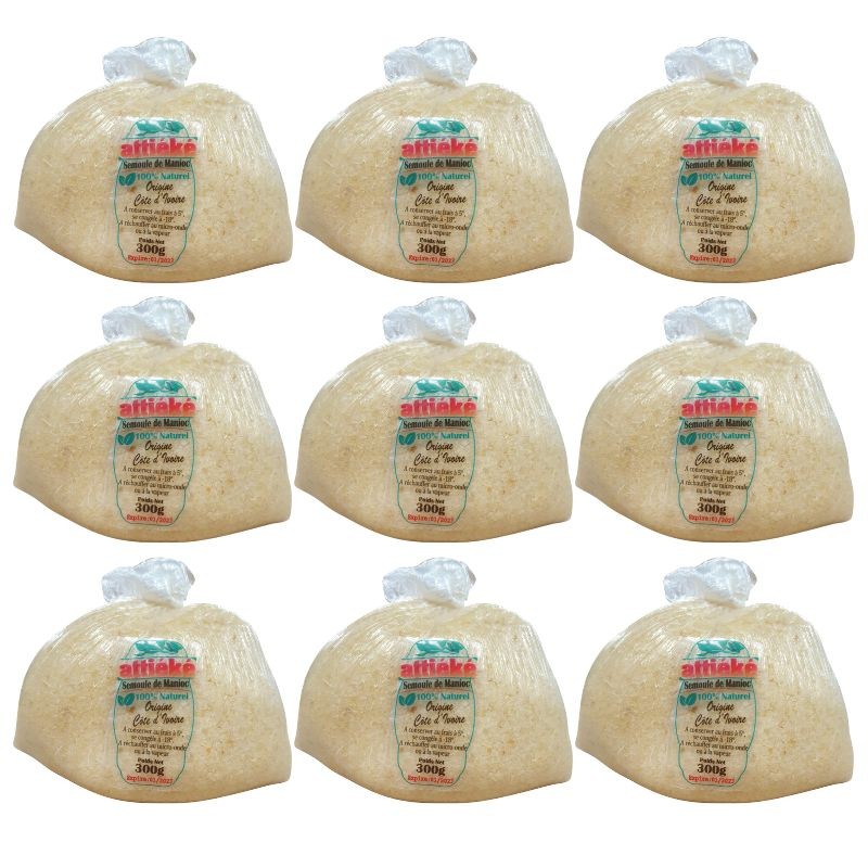 8kg | Attiéké Frais de Côte d'Ivoire - Saveur Traditionnelle (8kg)