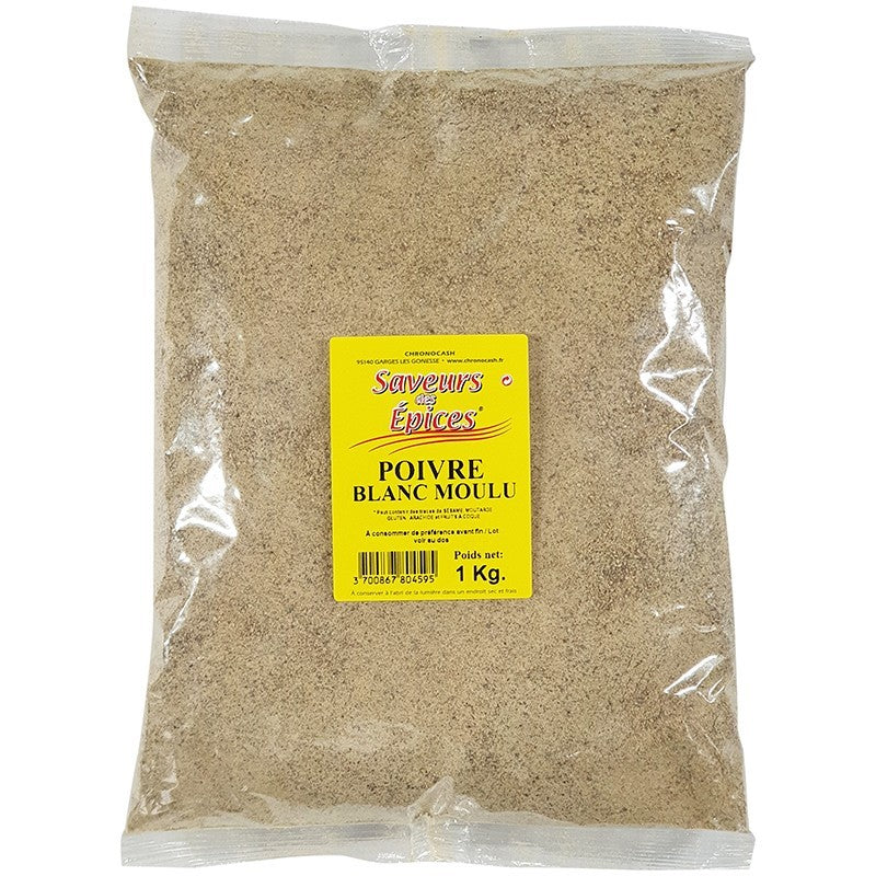 Poivre blanc moulu 1kg