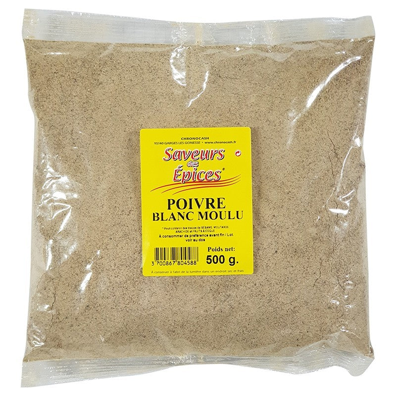 Poivre blanc moulu 500g
