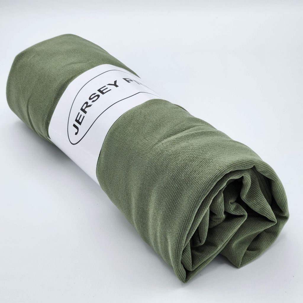 Écharpe Hijab Premium en Jersey Vert Olive