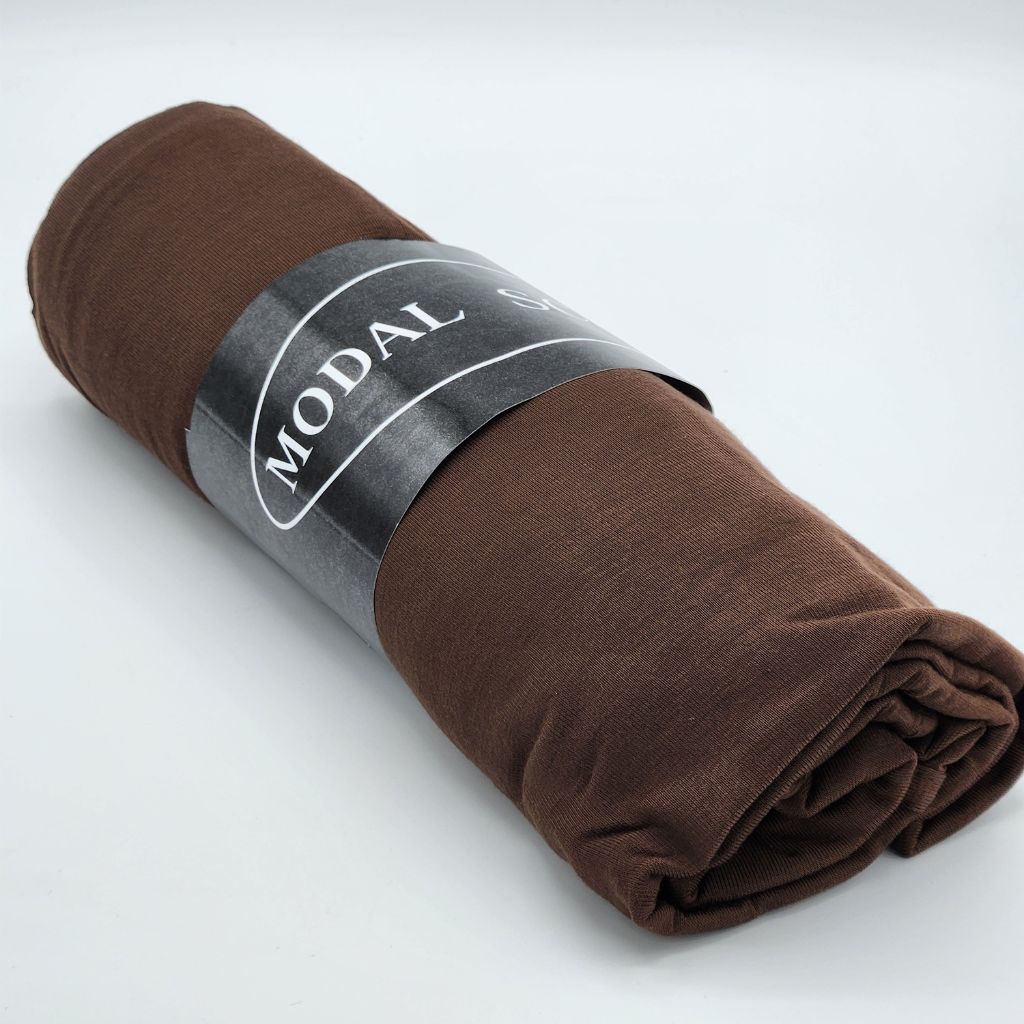 Écharpe Hijab Premium en Modal Marron