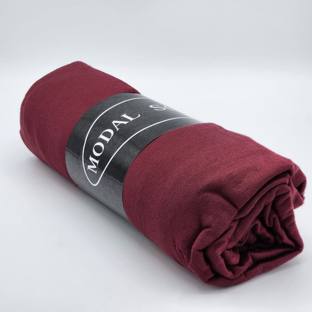 Écharpe Hijab Premium en Modal Bordeaux