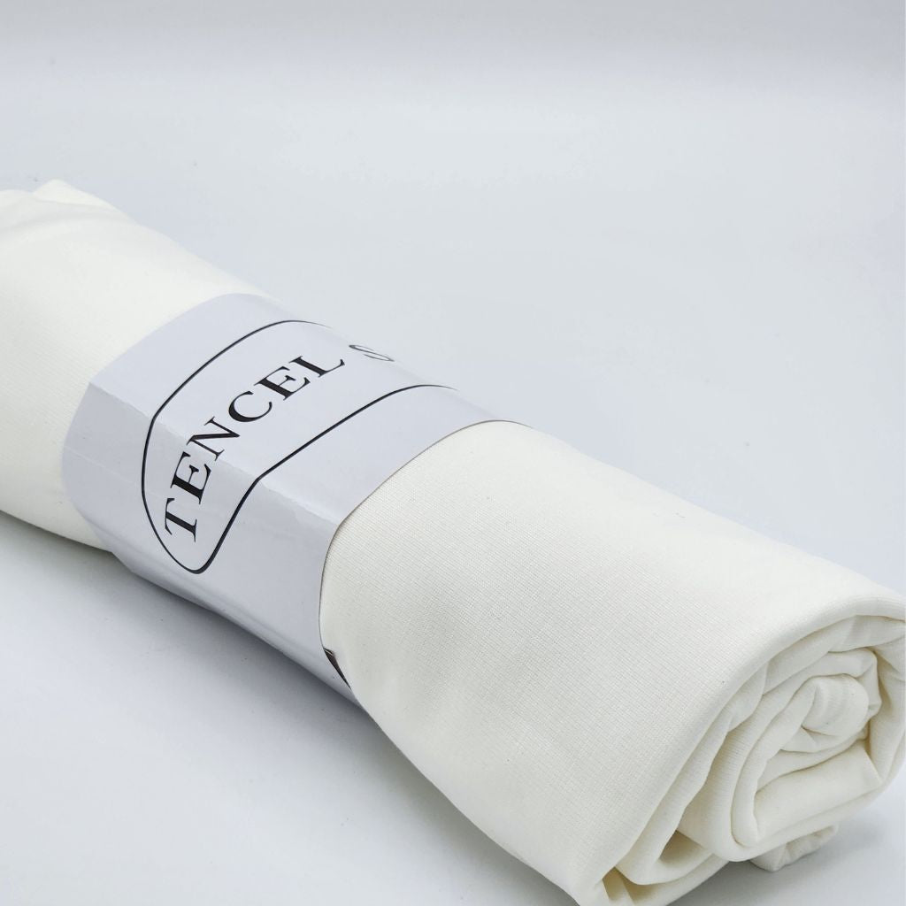 Écharpe Hijab Premium en Tencel Blanc Pur