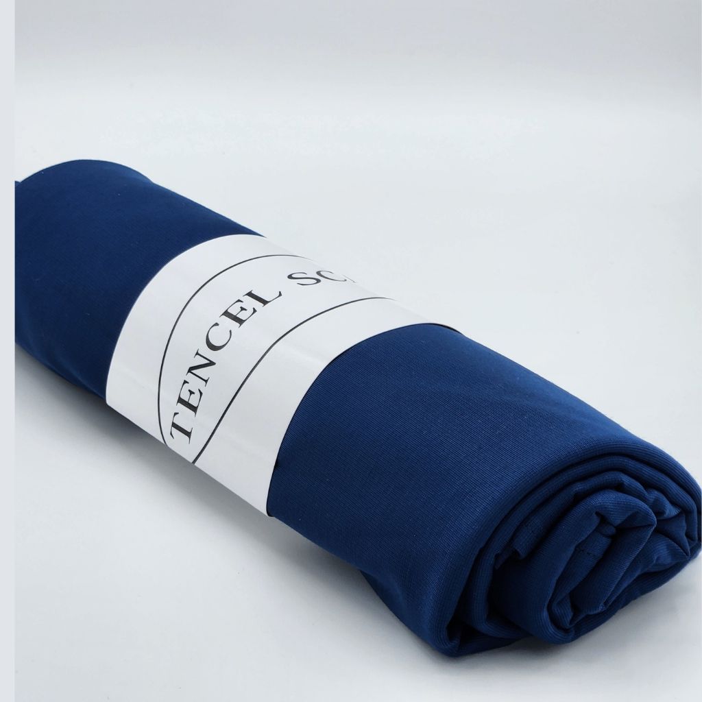 Écharpe Hijab Tencel Bleu Canard Premium