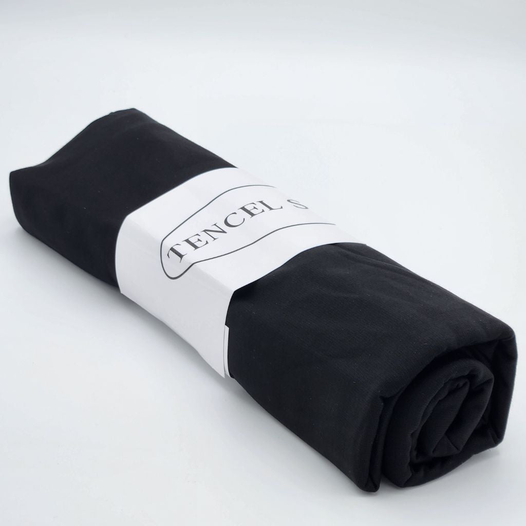 Écharpe Hijab Premium en Tencel Noir Profond