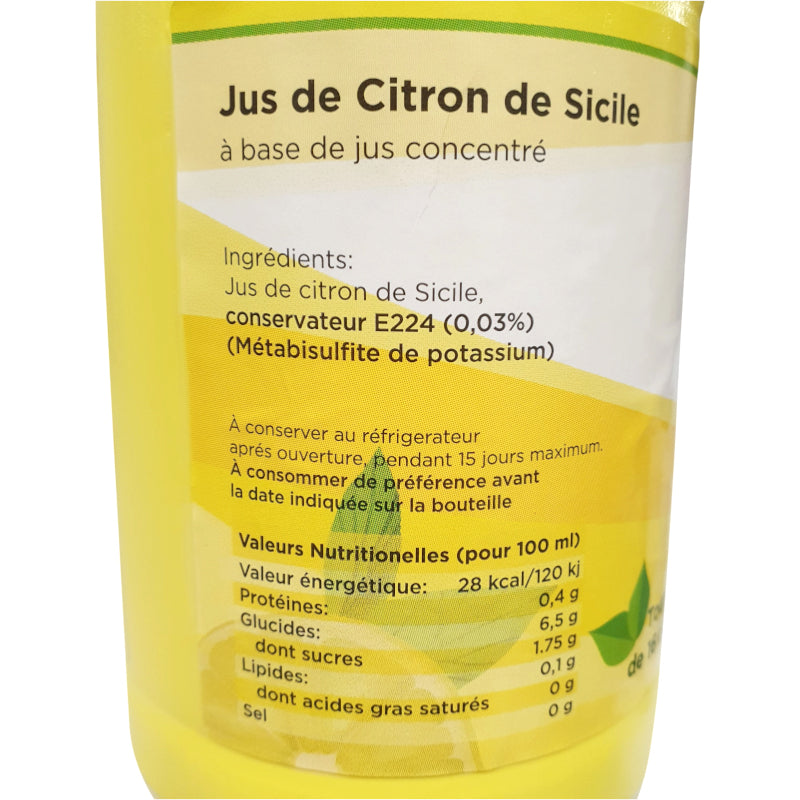 Jus de citron italie 500 ml