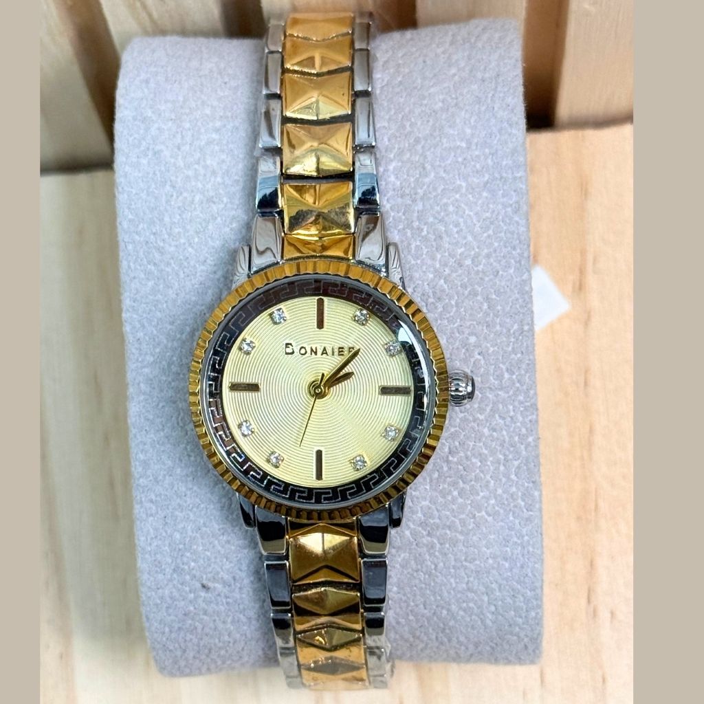 Montre Femme BONAIE Quartz Bicolore - Bracelet Acier Deux Tons
