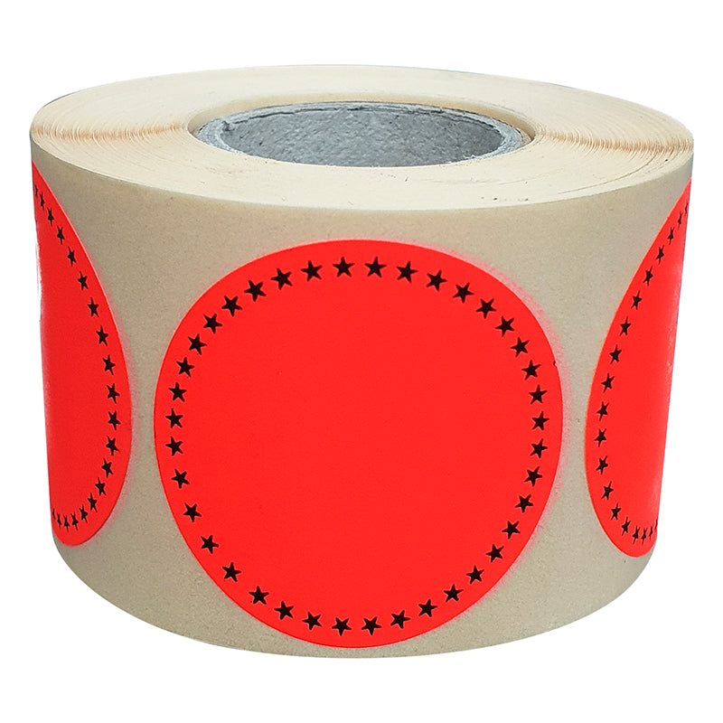 Stickers promotionnel adhésif | orange fluo | Autocollant soldes | Rouleau de 400 étiquettes