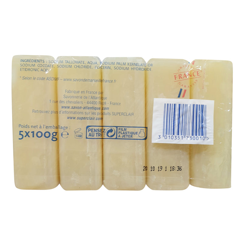 Savon de Marseille solide SUPERCLAIR - 5x100g