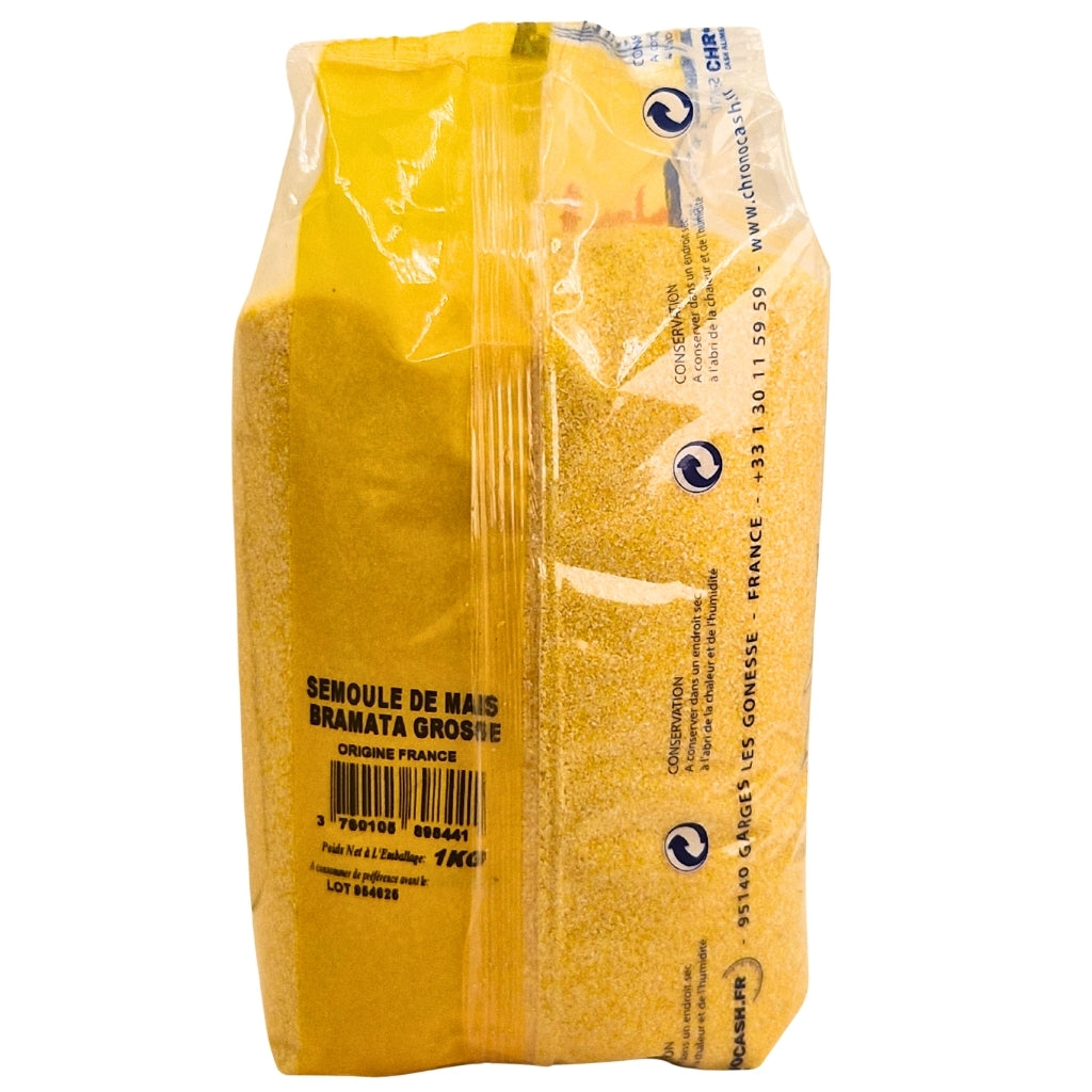 Semoule de Maïs Bramata Grosse 1kg - Pour Couscous et Bouillies