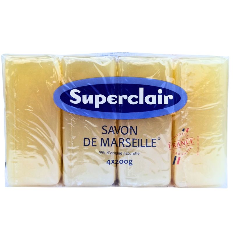 Savon de Marseille solide SUPERCLAIR - 4x200g