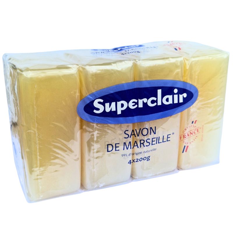 Savon de Marseille solide SUPERCLAIR - 4x200g