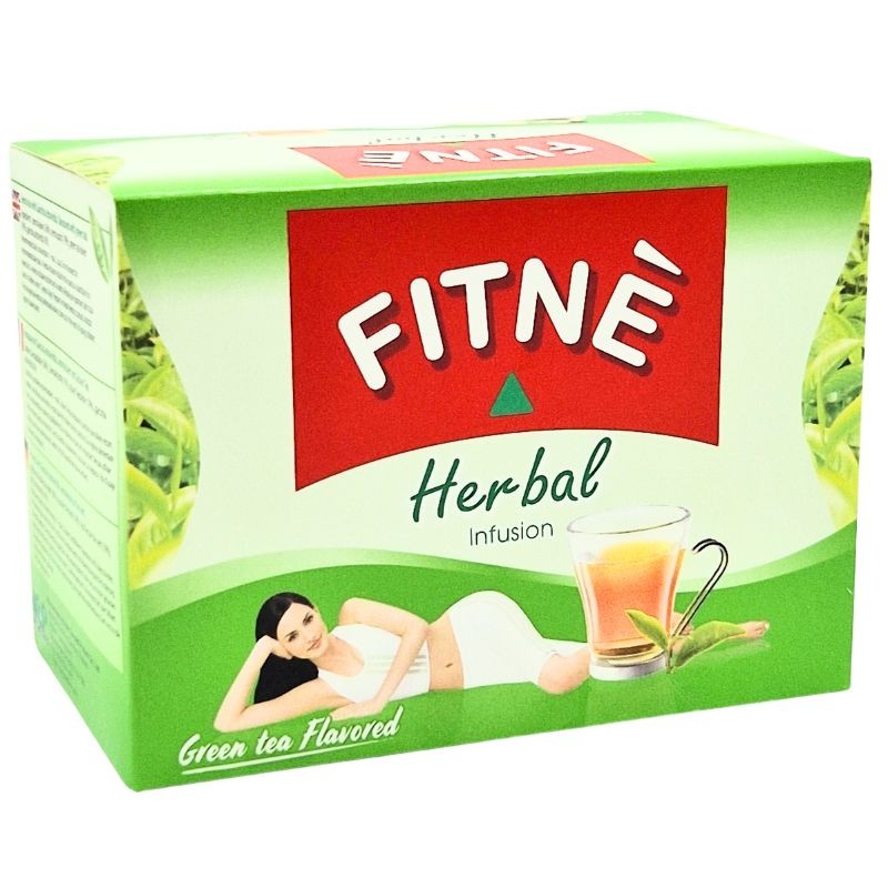 Fitnè Herbal Green Tea Flavored Infusion | Tisane de Feuilles et Gousses de Séné avec Thé Vert Garcinia