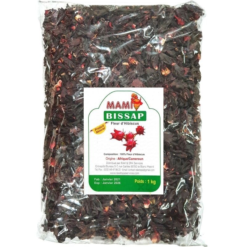 Fleurs d'Hibiscus - Bissap rouge - 1kg - Mami