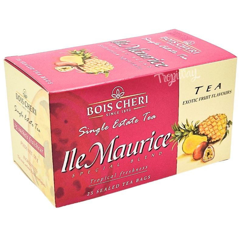 Thé arôme fruits exotiques 50g - 25 sachets - Bois Chérie de l'Ile Maurice