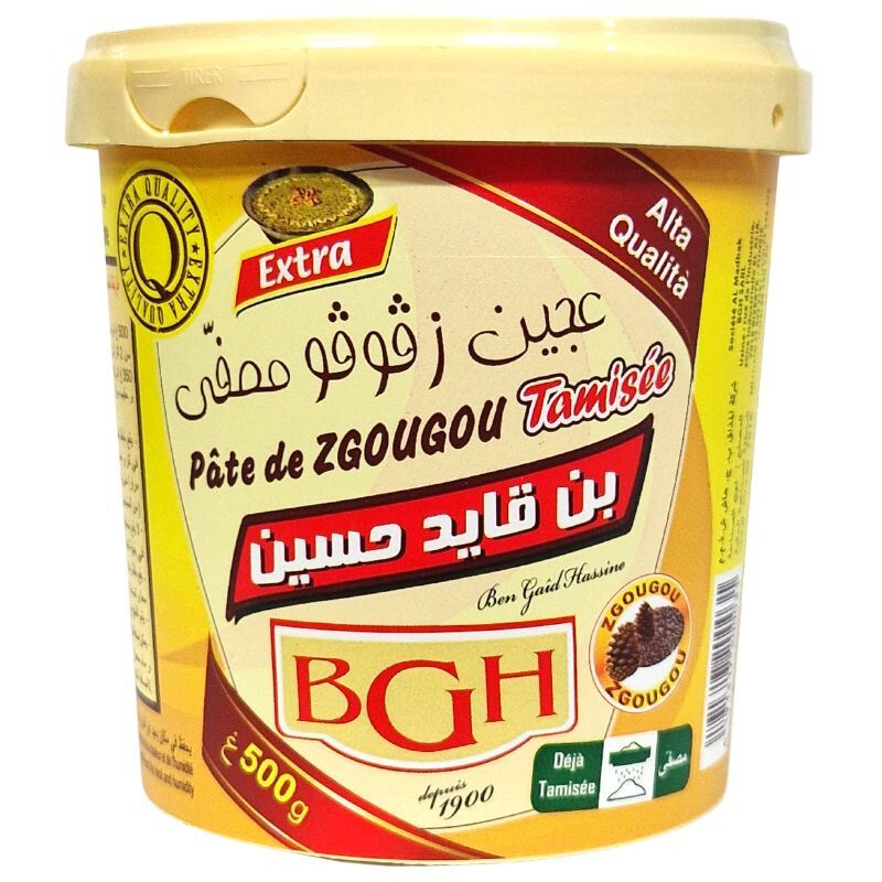Pâte de Zgougou Tamisée | Ben Gaid Hassine | Pâte de graines de Pin d’Alep | 500g