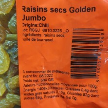 Raisins secs Golden Jumbo -...