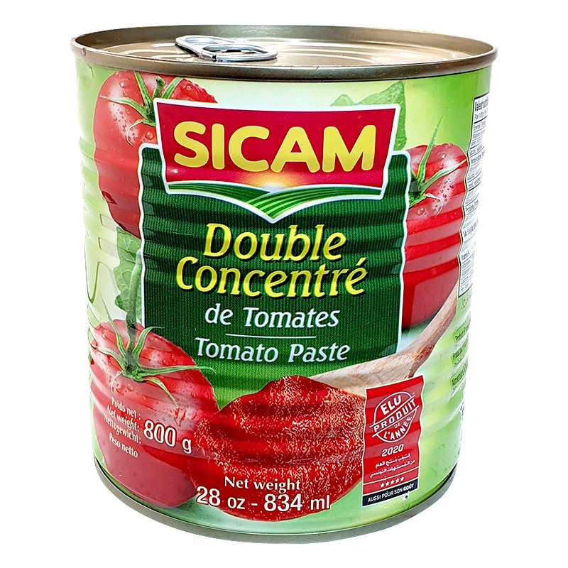 Double concentré de tomates - SICAM - 800g-Aide à la cuisine, bouillon-panierexpress