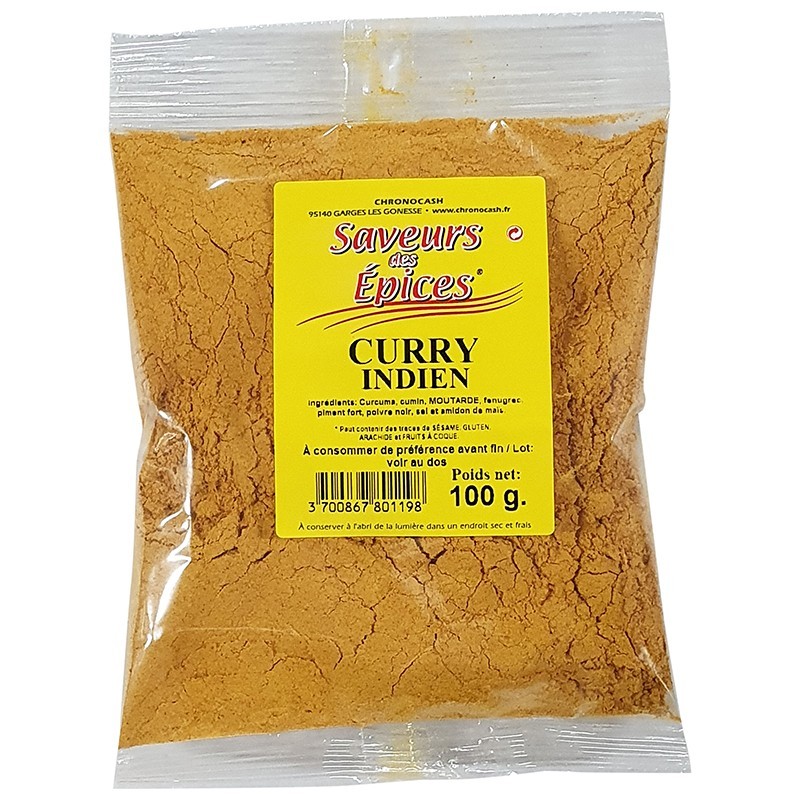 Curry indien - 100g --Assaisonnement et Condiments-panierexpress