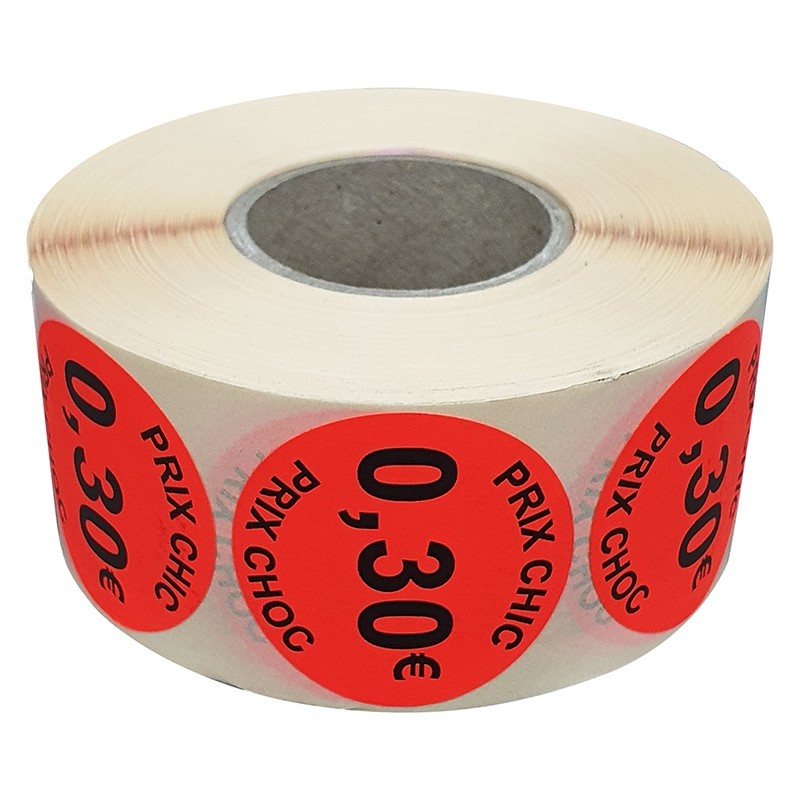 Stickers promotionnel adhésif | 0,30€ | Autocollant soldes | Rouleau de 1000 étiquettes-EMBALLAGE ET ÉTIQUETAGE-panierexpress