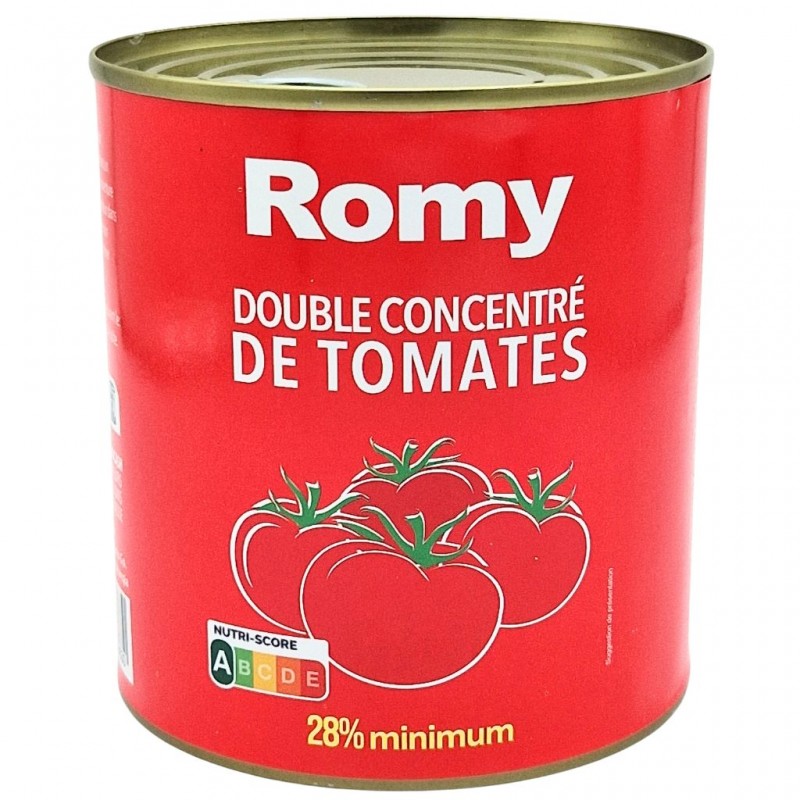 Double concentré de tomates - Romy - 800g-Aide à la cuisine, bouillon-panierexpress