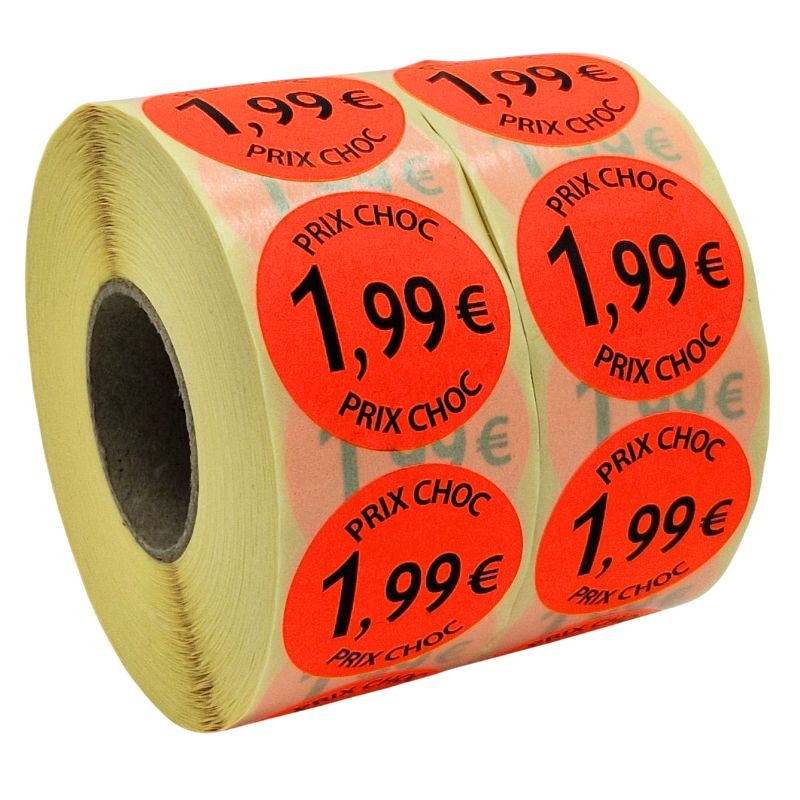 Stickers Promotionnels Adhésifs | Autocollant Soldes | Rouleau de 2000 Étiquettes | Prix Choc 1,99€-EMBALLAGE ET ÉTIQUETAGE-panierexpress