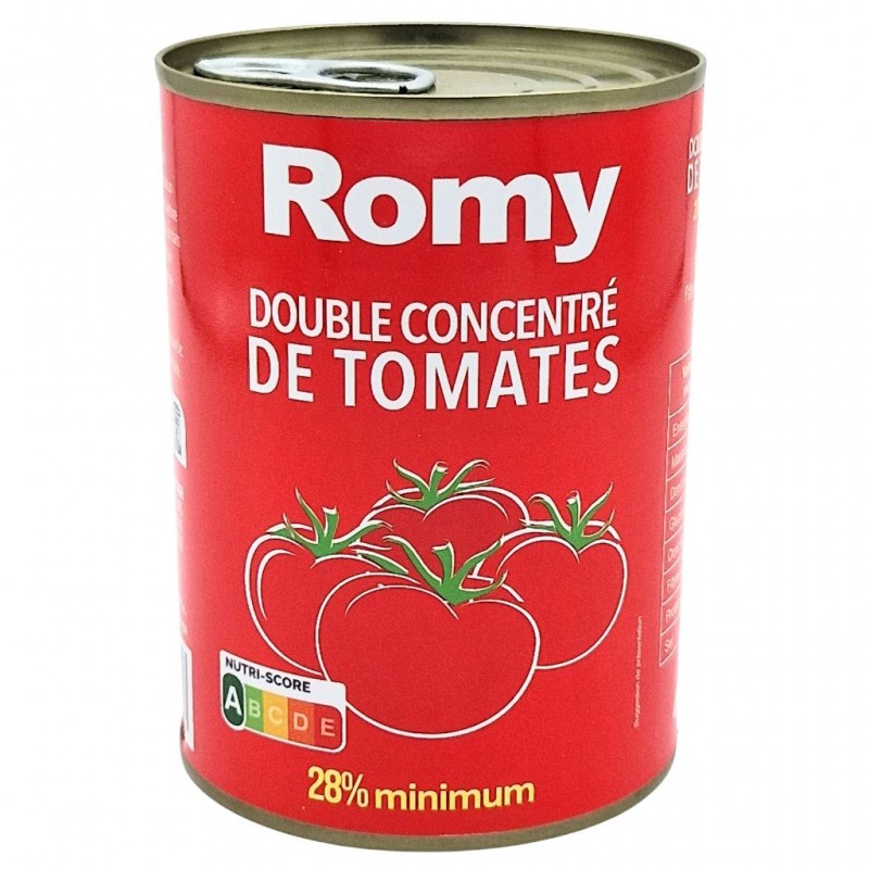 Double concentré de tomates - Romy - 400g-Aide à la cuisine, bouillon-panierexpress