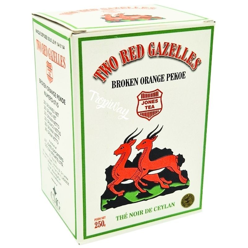 Thé noir 2 Gazelles Rouges 250g | Thé noir ceylan Two Red Gazelles 250g-Boissons chaudes-panierexpress