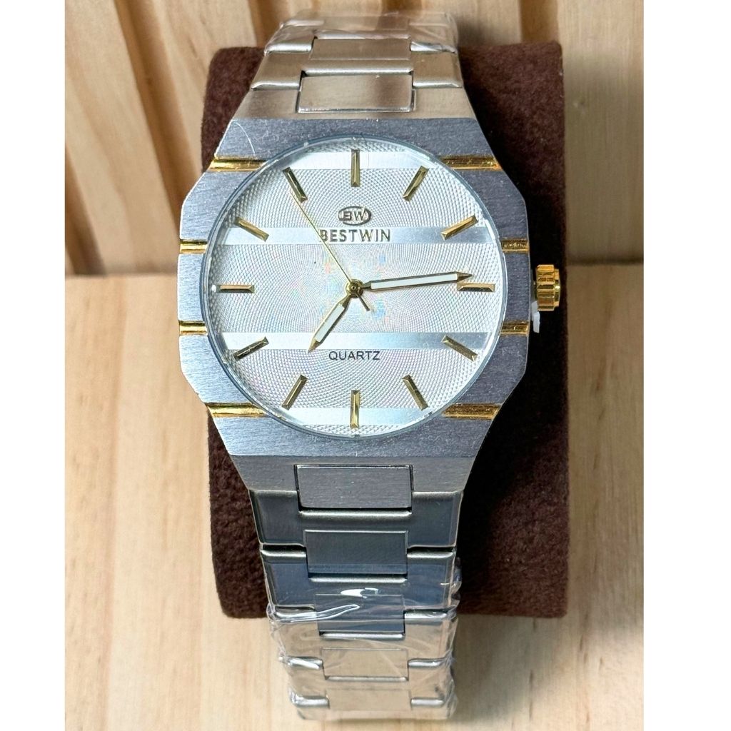 Montre Homme BESTWIN Quartz Bicolore - Bracelet Acier Inoxydable