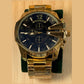 Montre Homme AMBER TIME AT-8219G Chronographe Quartz - Boîtier Rond & Bracelet Acier Doré