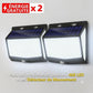 Lot de 2 Appliques Murales Solaires 468 LED avec Détecteur de Mouvement – 3 Modes & Étanchéité IP65