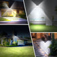 Lot de 2 Appliques Murales Solaires 468 LED avec Détecteur de Mouvement – 3 Modes & Étanchéité IP65