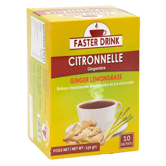 Faster Drink Boisson Instantanée Citronnelle Gingembre 150g