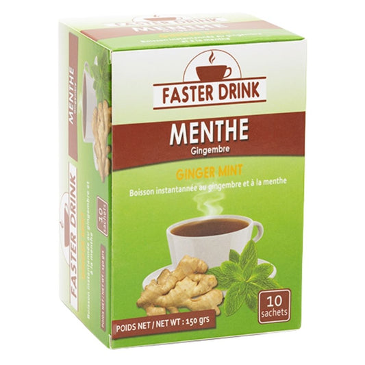 Faster Drink Boisson Instantanée - Menthe Gingembre 150g