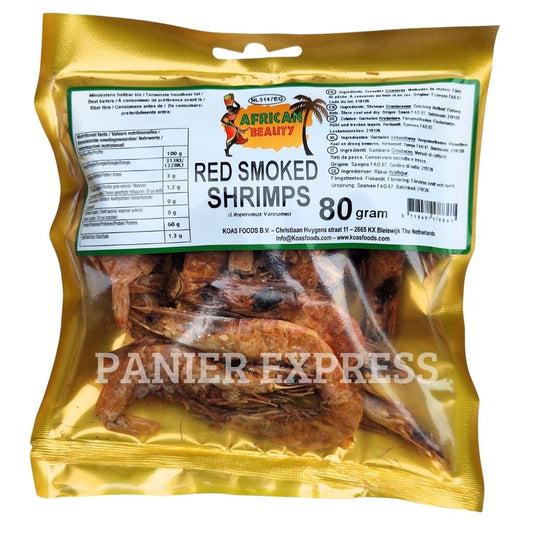 Crevettes Fumées Rouges 80g – Red Smoked Shrimps | African Beauty