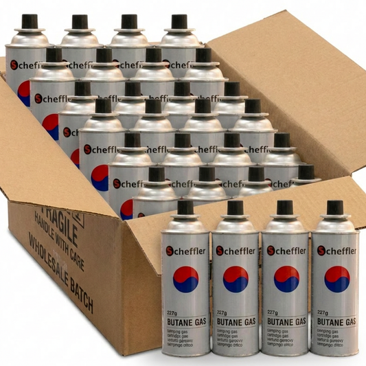 Scheffler Cartouches de Gaz Butane 227g (Lot de 28) - Compatibilité Universelle