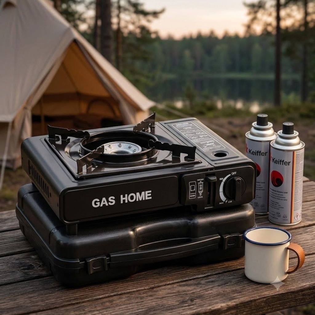Réchaud à Gaz Portable Camping avec Allumage Piézo - GAS HOME