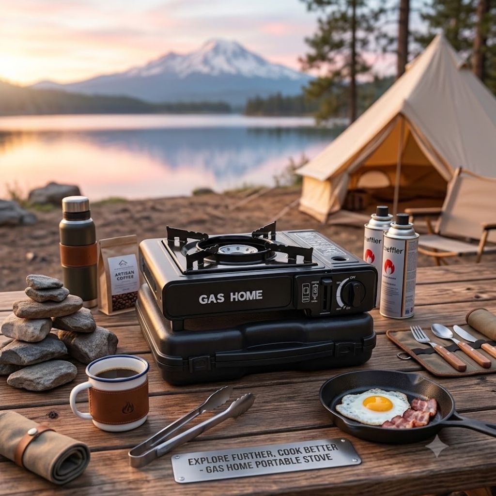Réchaud à Gaz Portable Camping avec Allumage Piézo - GAS HOME