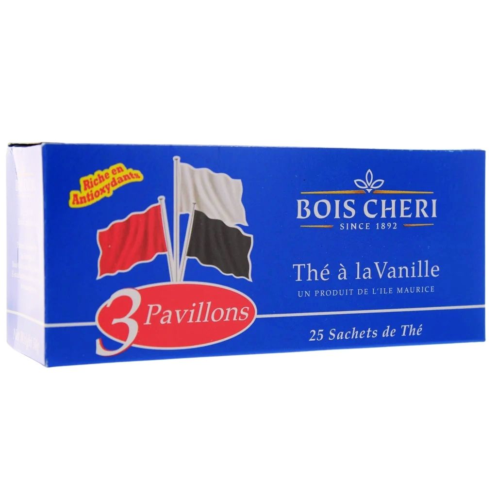 Bois Chéri Thé Noir 3 Pavillons - Vanille 25 Sachets