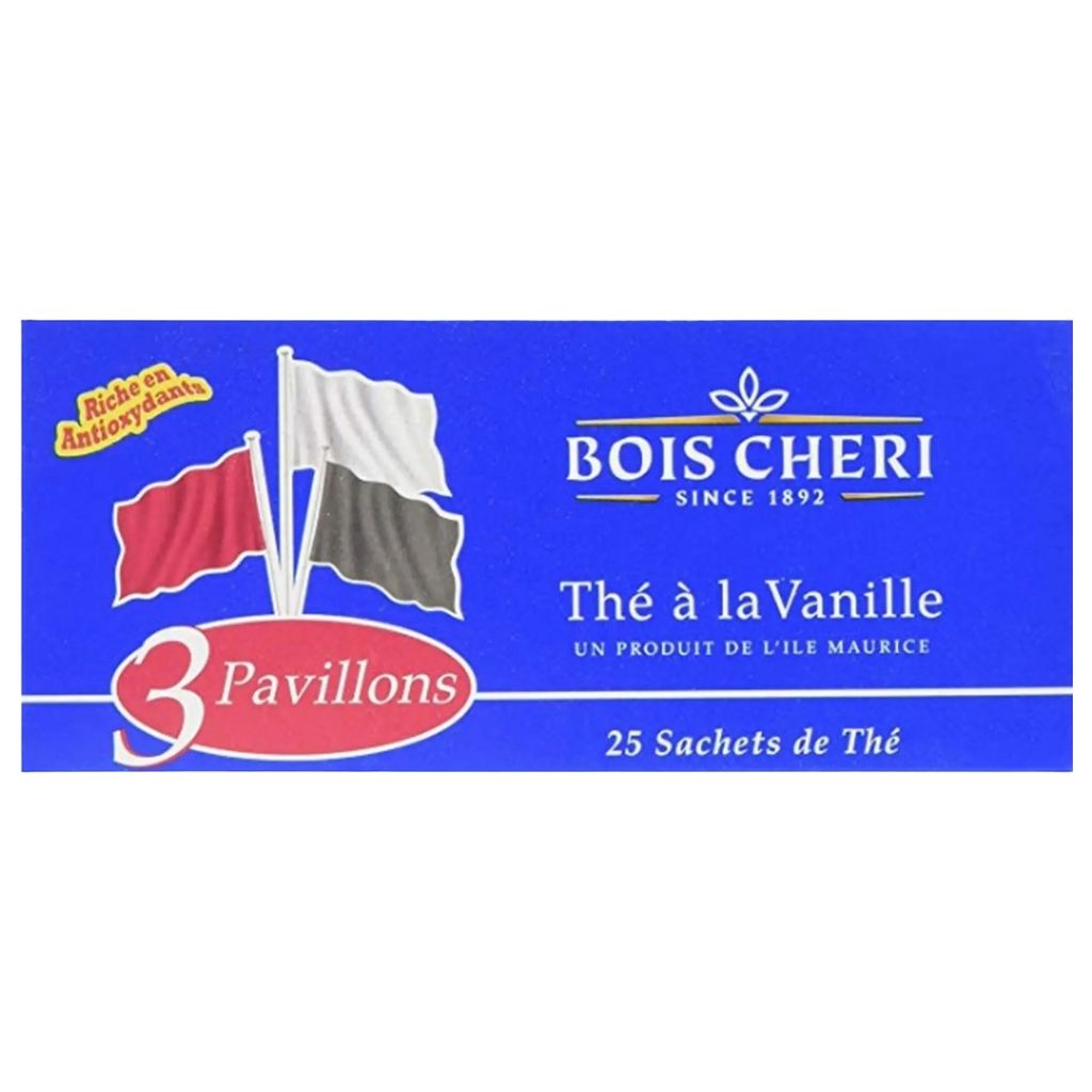 Bois Chéri Thé Noir 3 Pavillons - Vanille 25 Sachets
