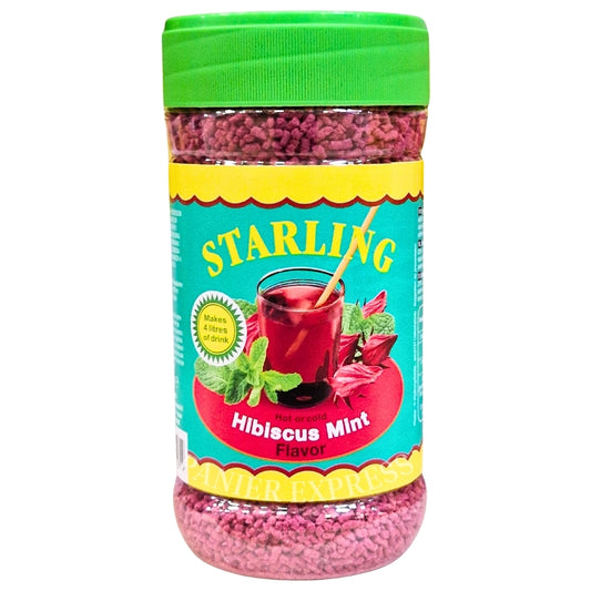 Boisson Instantanée Starling Hibiscus Menthe 400g - Thé Soluble Frais et Rafraîchissant

